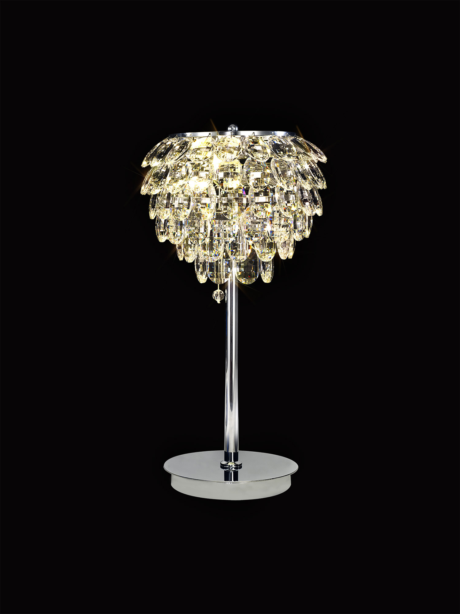 IL32834  Coniston Crystal Table Lamp 2 Light Polished Chrome